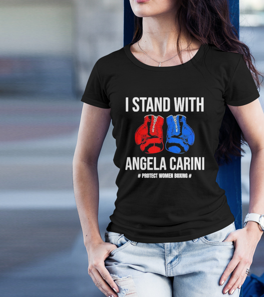 I Stand With Angela Carini Protect Women Boxing T-Shirt