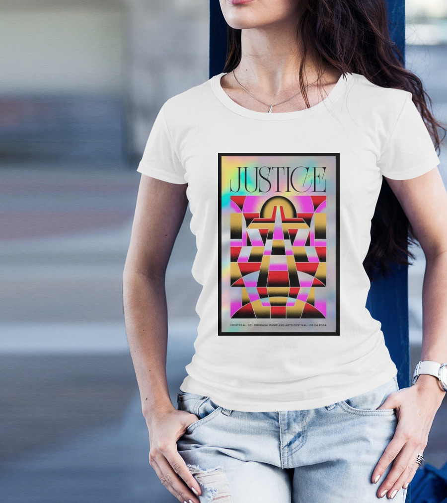 Justice Montreal Osheaga Music And Arts Festival Aug 4 2024 Poste T-Shirt