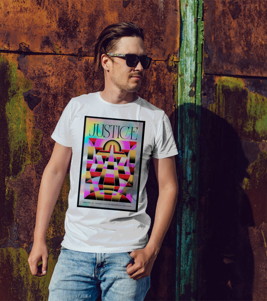 Justice Montreal Osheaga Music And Arts Festival Aug 4 2024 Poste T-Shirt