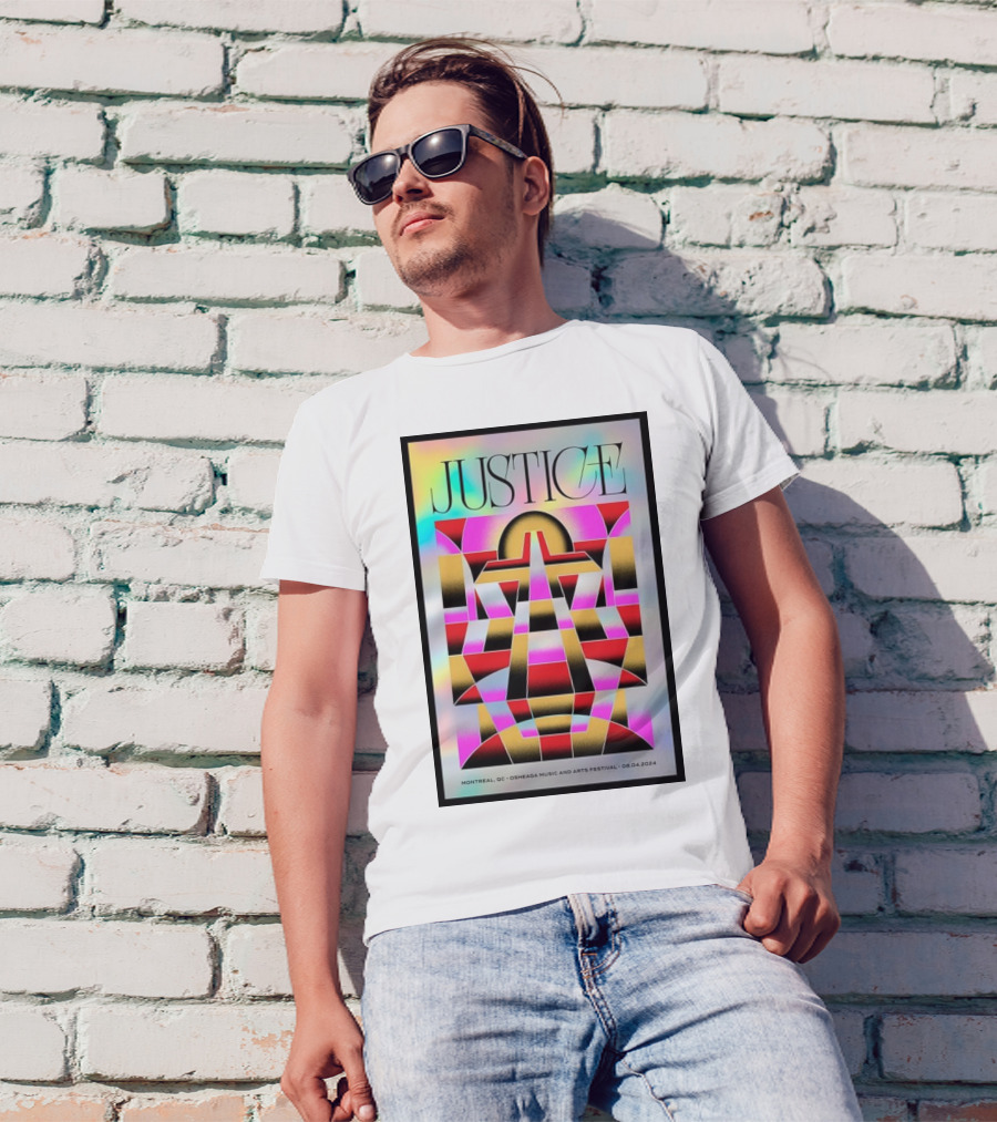 Justice Montreal Osheaga Music And Arts Festival Aug 4 2024 Poste T-Shirt
