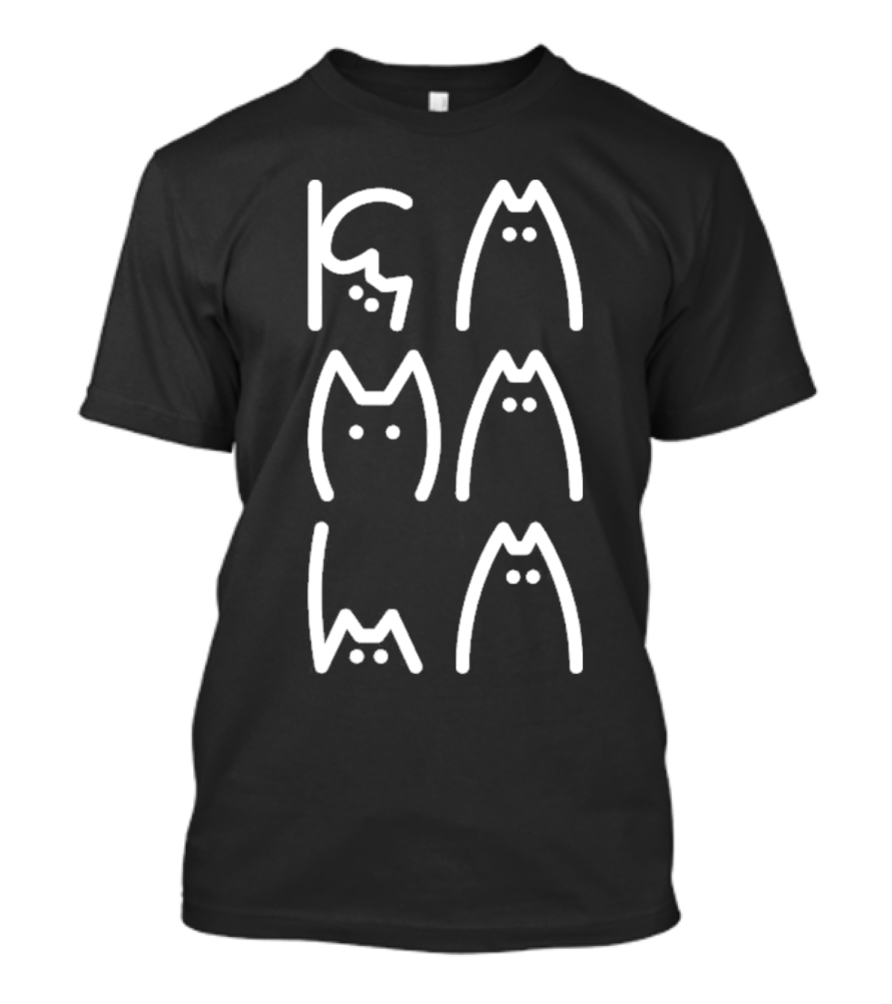 Kamala Cat Letter Font Iconic Cat Shapes T-Shirt