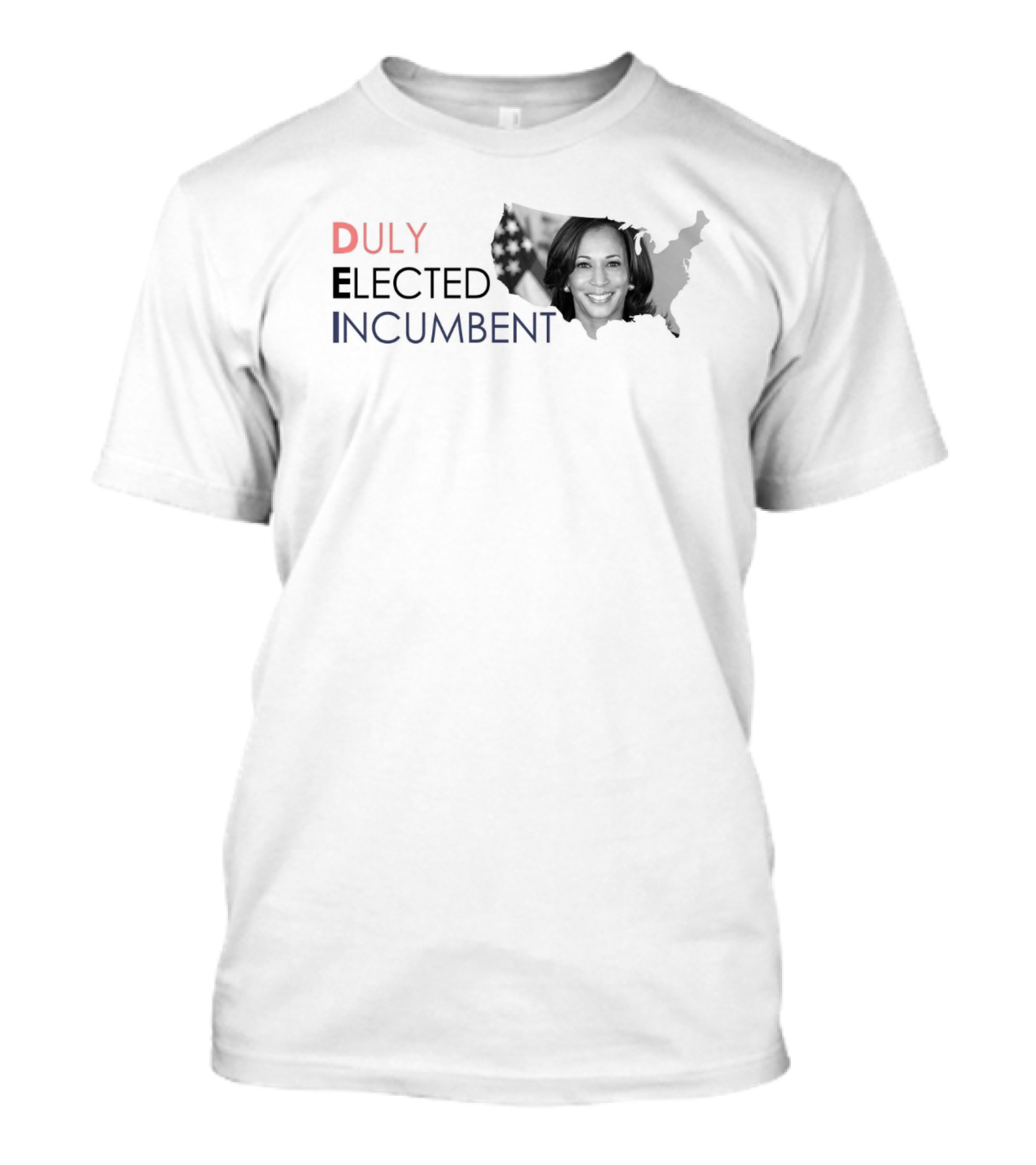 Kamala Harris Duly Elected Incumbent USA Map T-Shirt