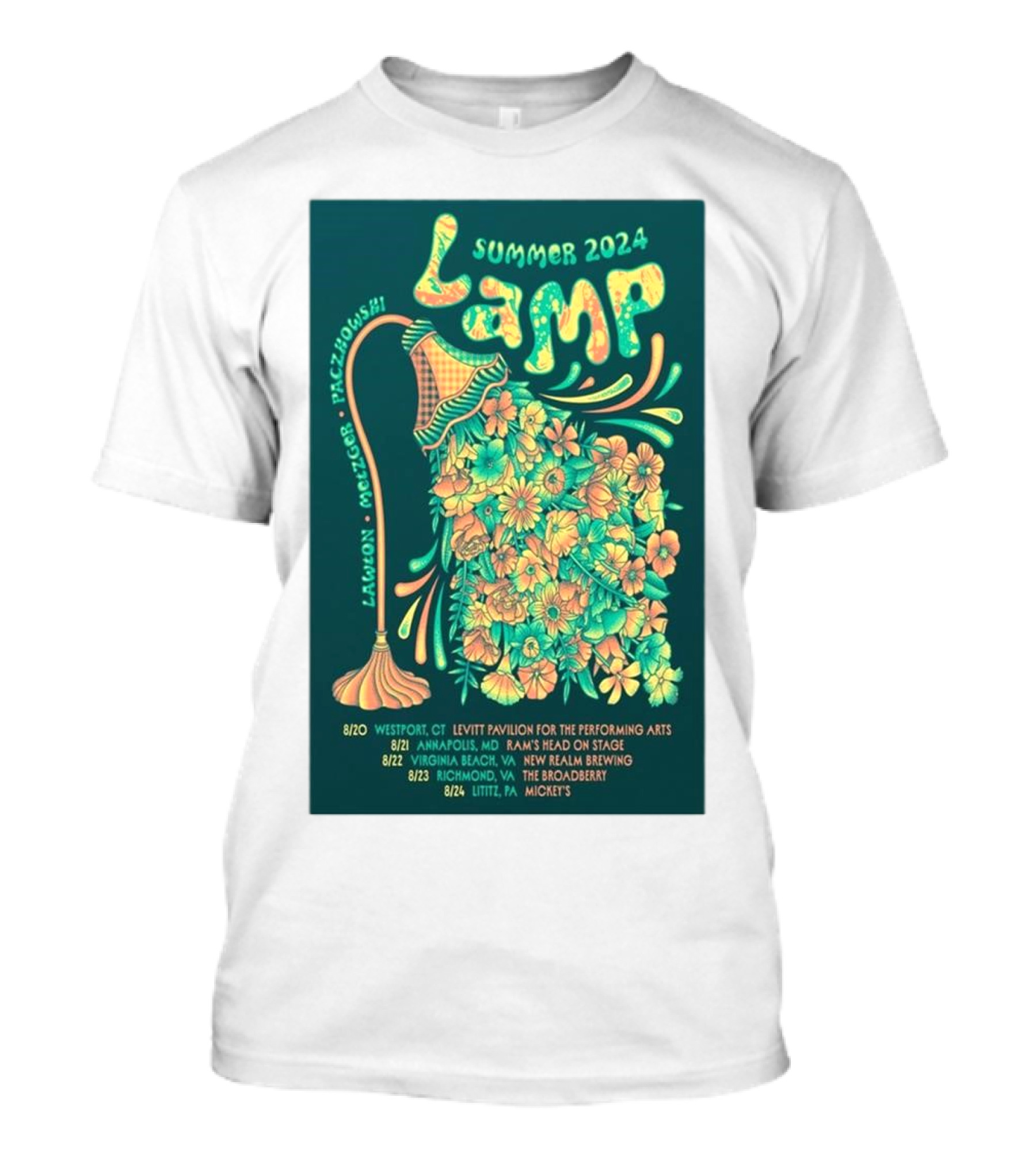 LaMP Summer 2024 Tour Lawson McFerrin Paczkowski Levitt Pavilion Rams Head New Realm Broadberry Mickey's T-Shirt