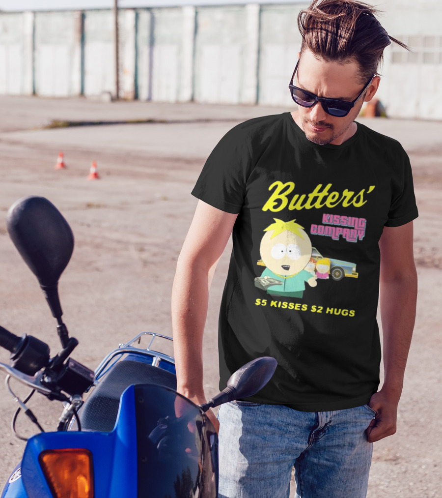 Butters' Kissing Company $5 Kisses $2 Hugs South Park Character T-Shirt