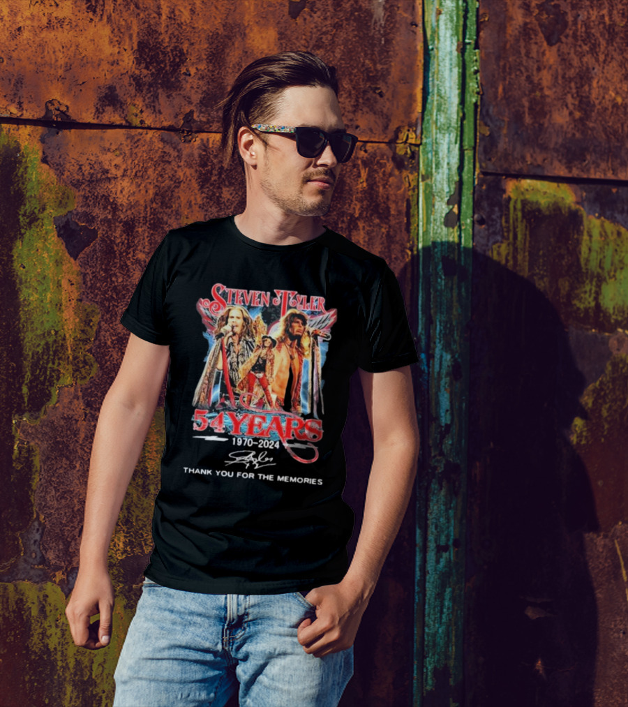 Steven Tyler 54 Years 1970-2024 Thank You For The Memories Signature T-Shirt