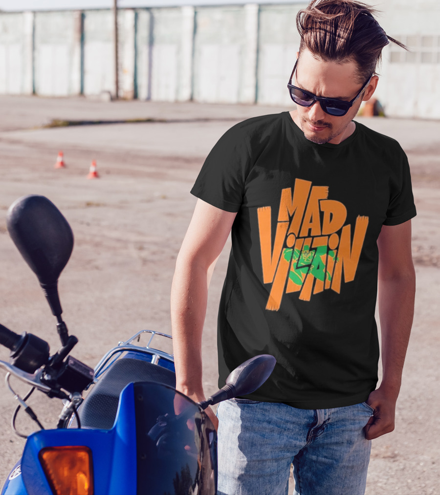 Mf Doom All Caps Madvillain Green Mask Mad Dash Villain T-Shirt