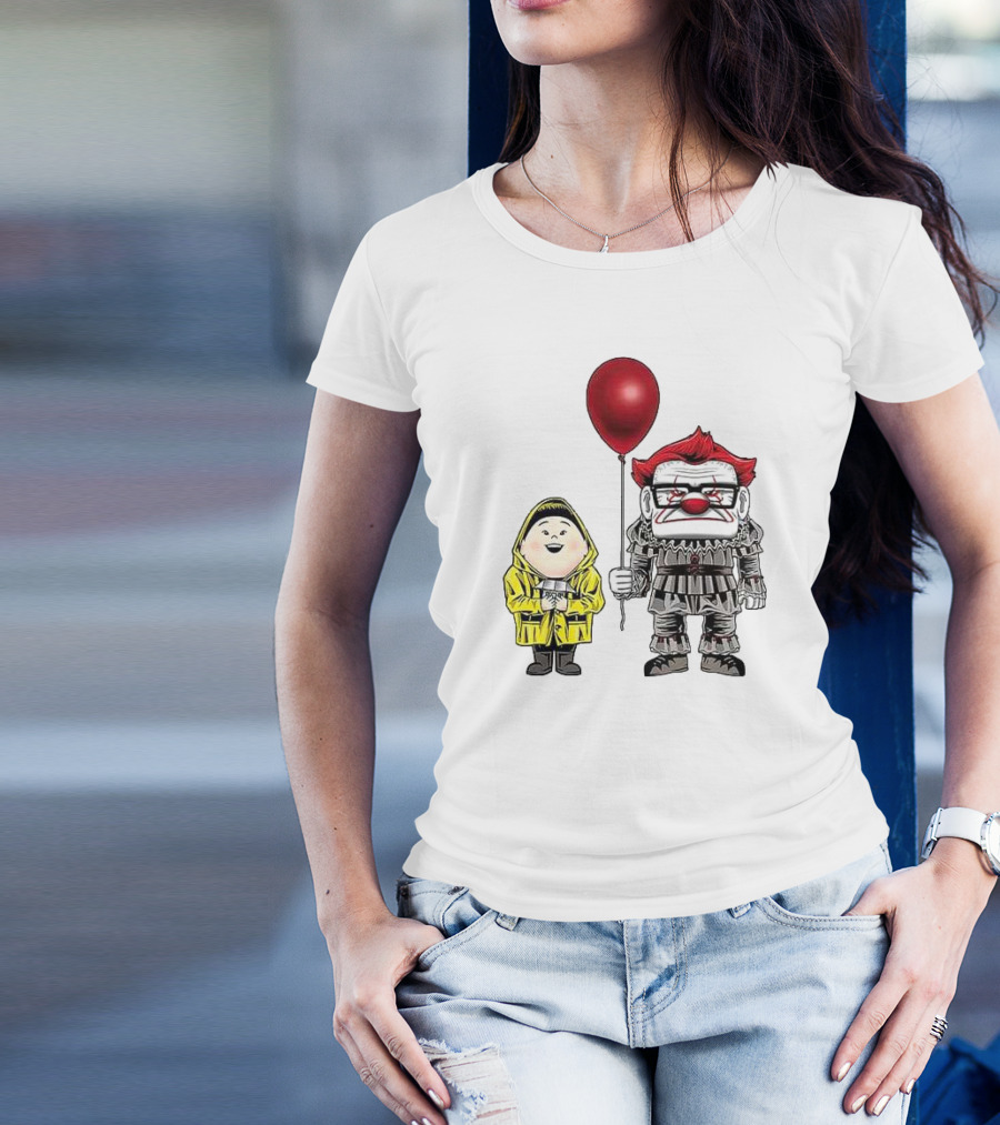 Pennywise Carl Fredricksen Russell Halloween Balloon Duo T-Shirt