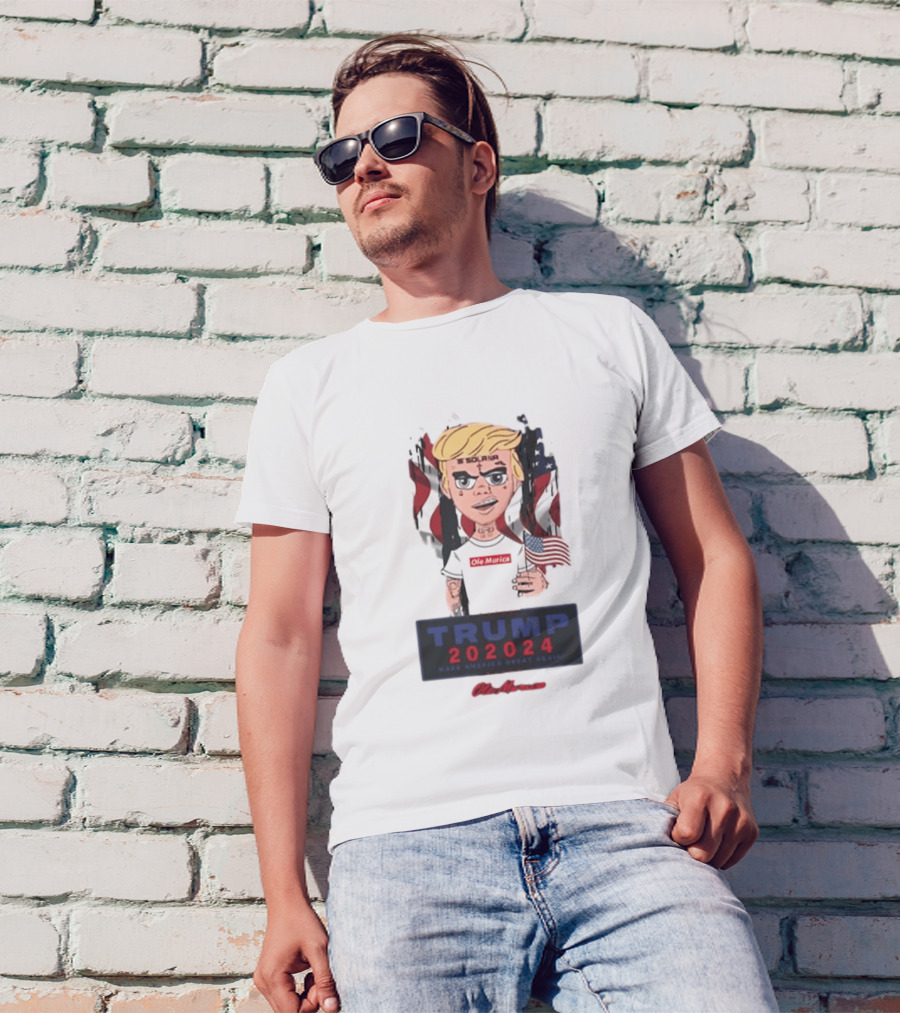 Trump 202024 Ole Murica Make America Great Again Flag T-Shirt