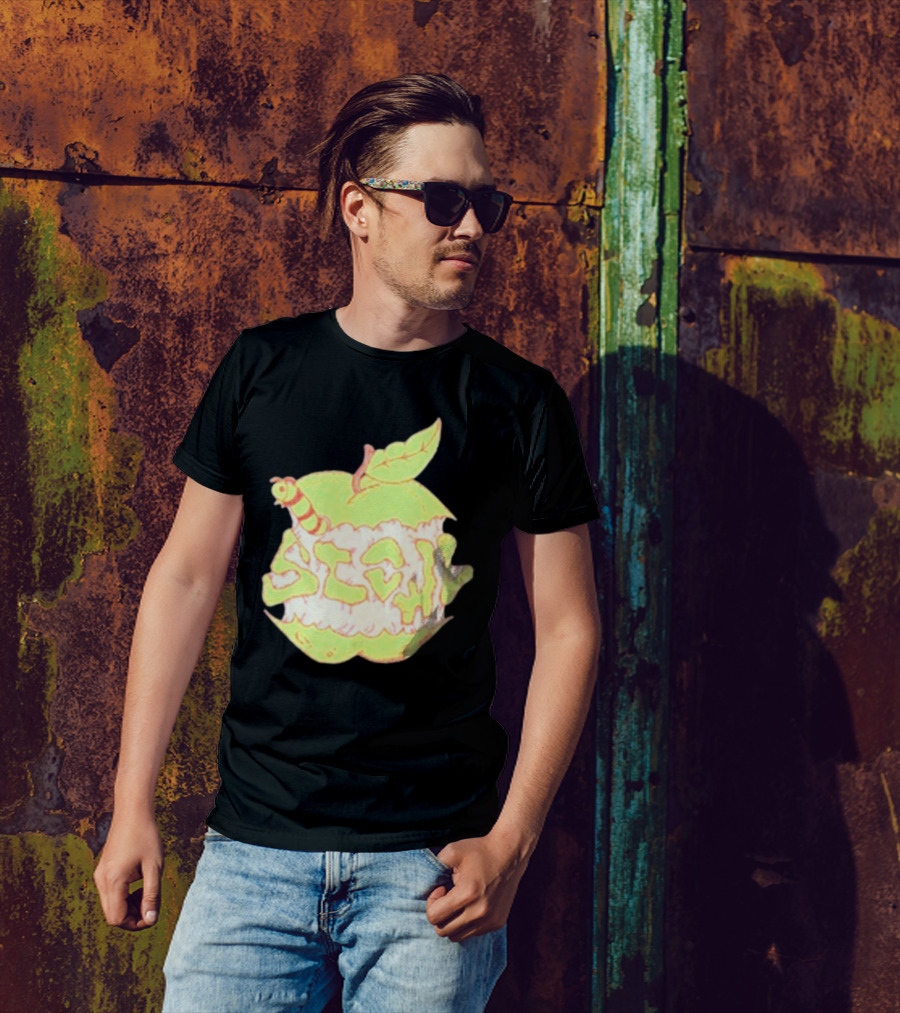 Scowl Apple 2024 Worm In Green Apple T-Shirt