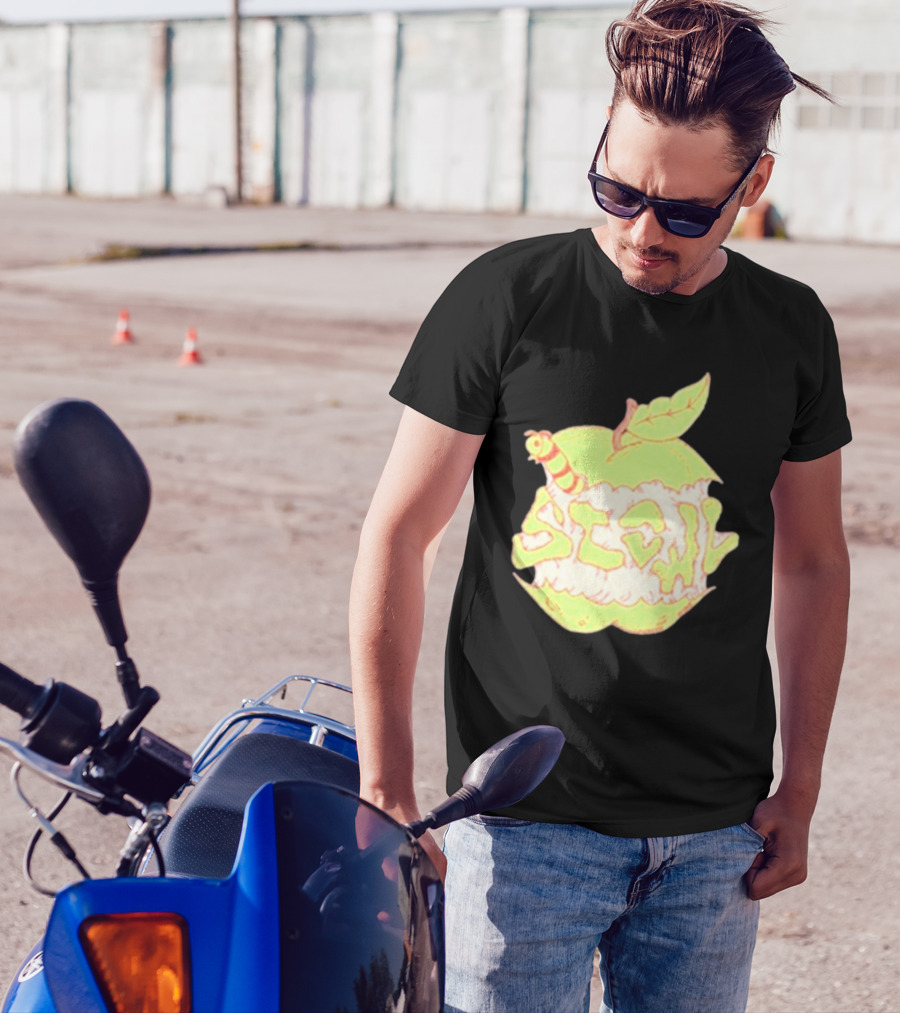Scowl Apple 2024 Worm In Green Apple T-Shirt