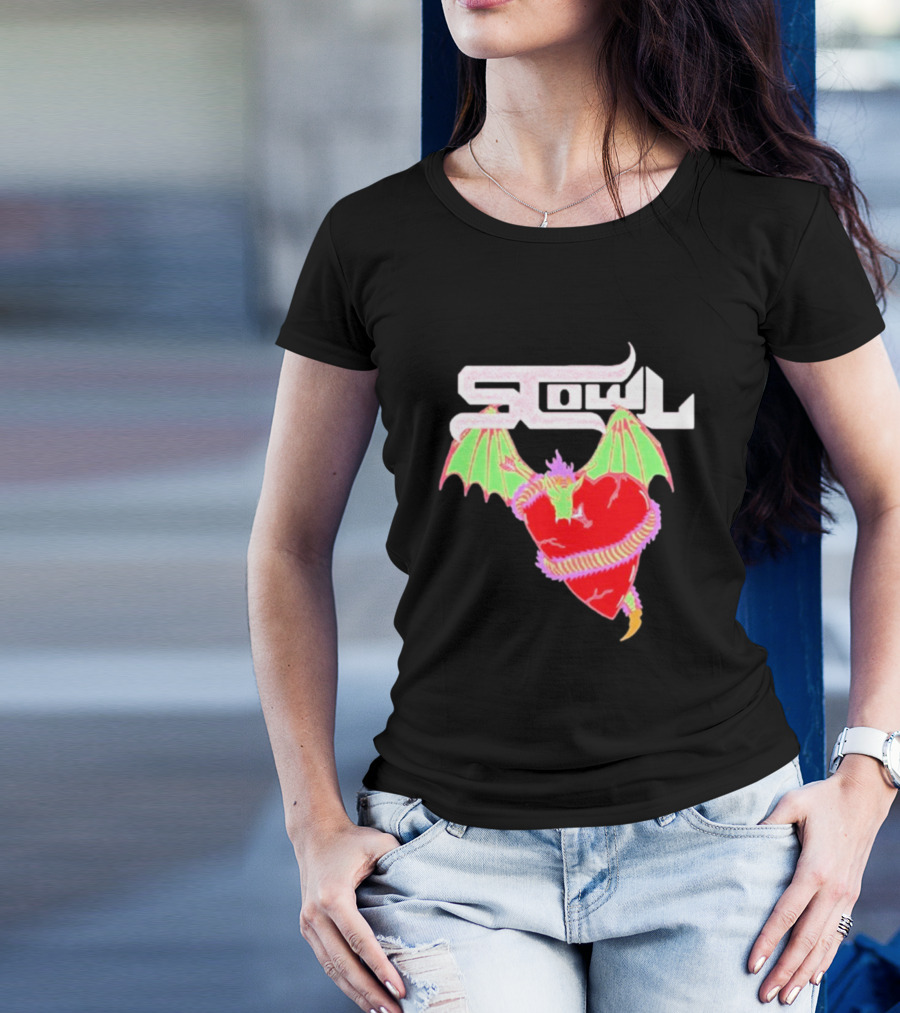 Scowl Dragon Heart Wings T-Shirt
