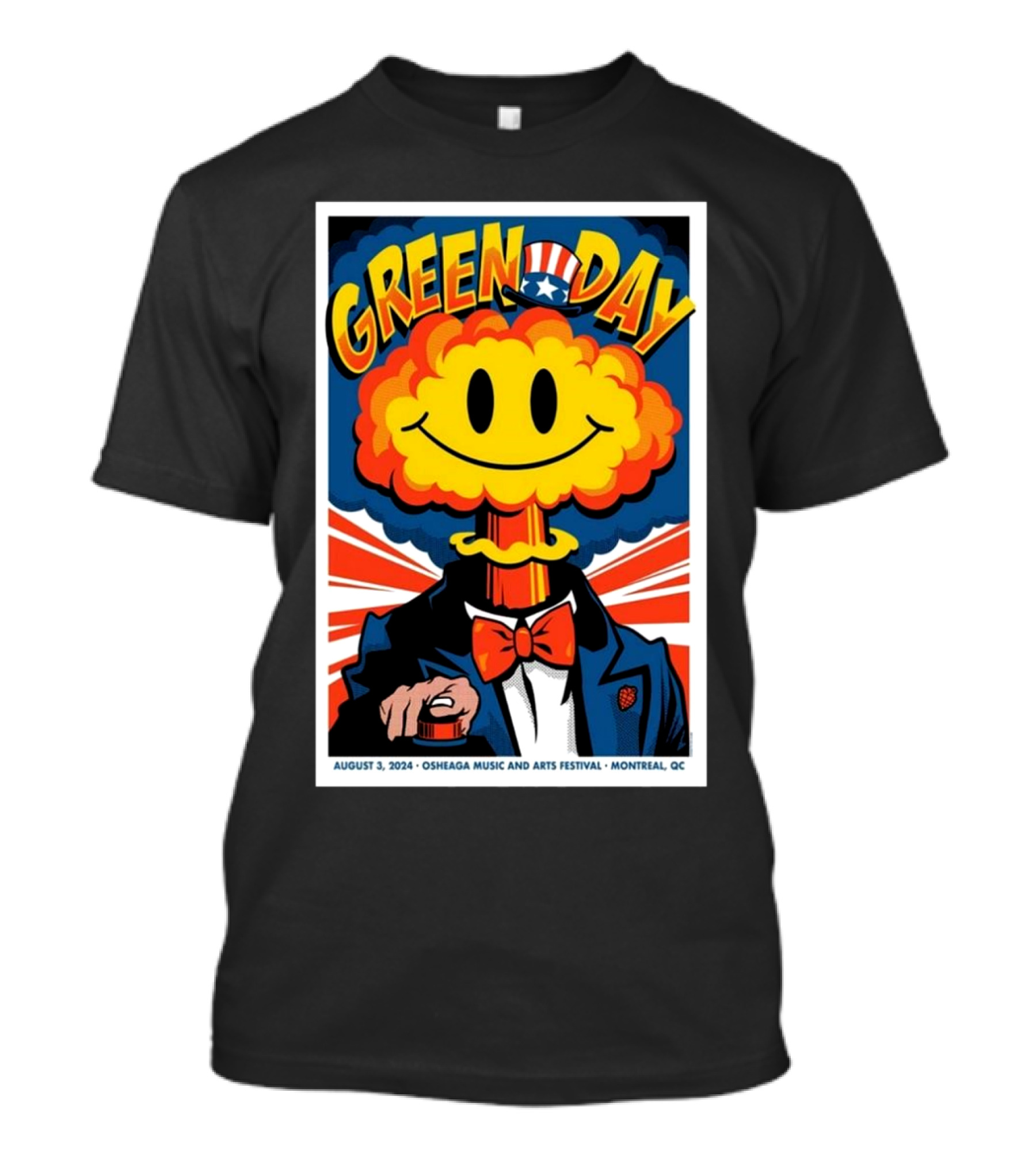 Green Day Osheaga Music And Arts Festival Montreal QC August 3 T-Shirt