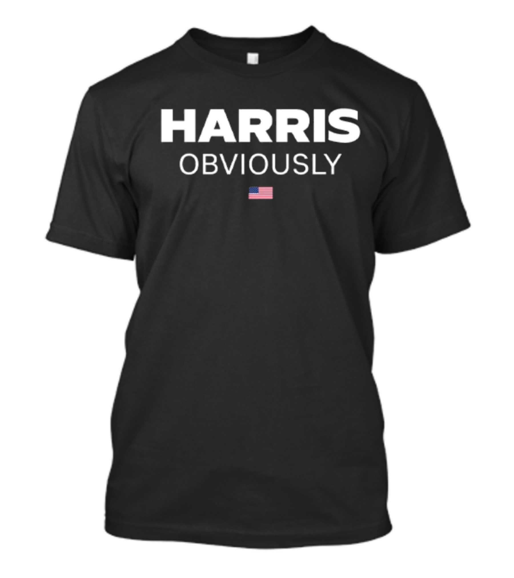 Harris Obviously Kamala Harris 2024 American Flag T-Shirt