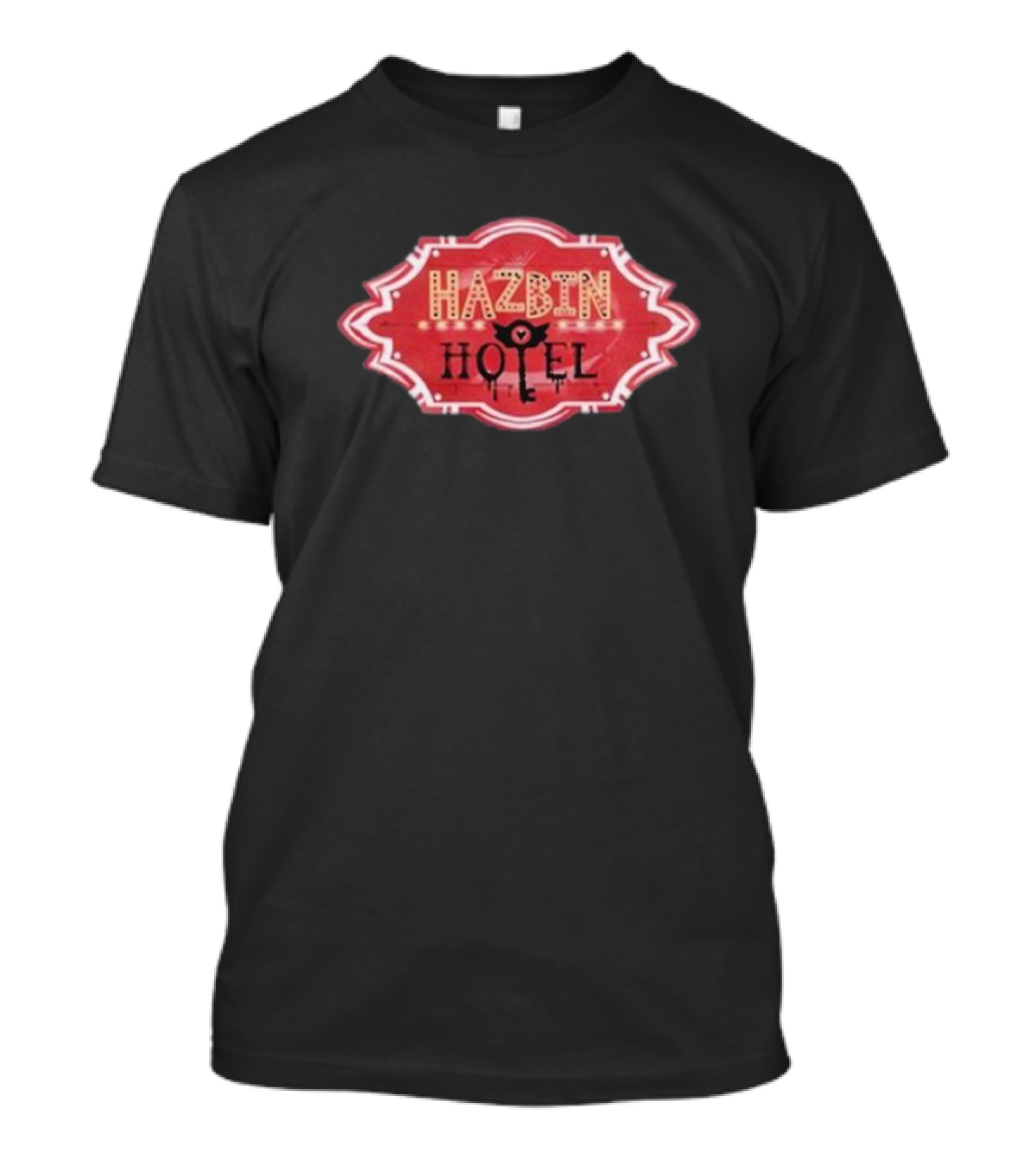 Hazbin Hotel 2024 Red Emblem With Heart Key T-Shirt
