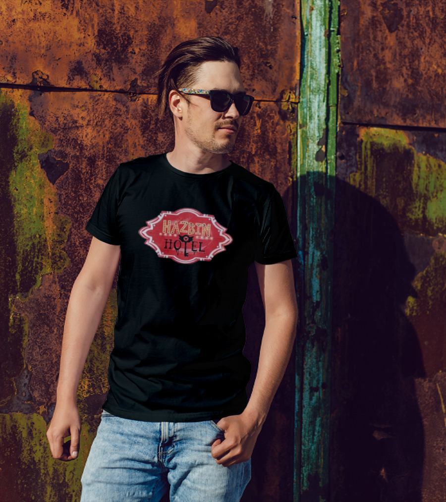 Hazbin Hotel 2024 Red Emblem With Heart Key T-Shirt
