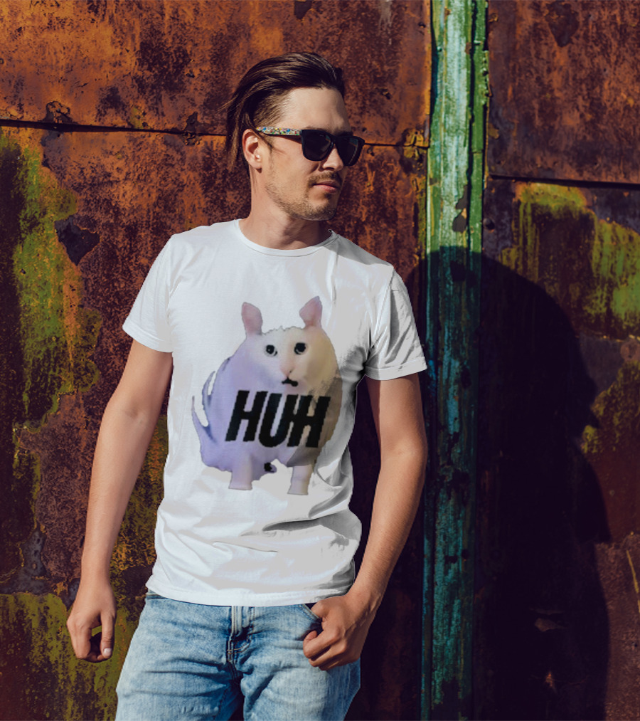 Huh Cat Meme Image T-Shirt