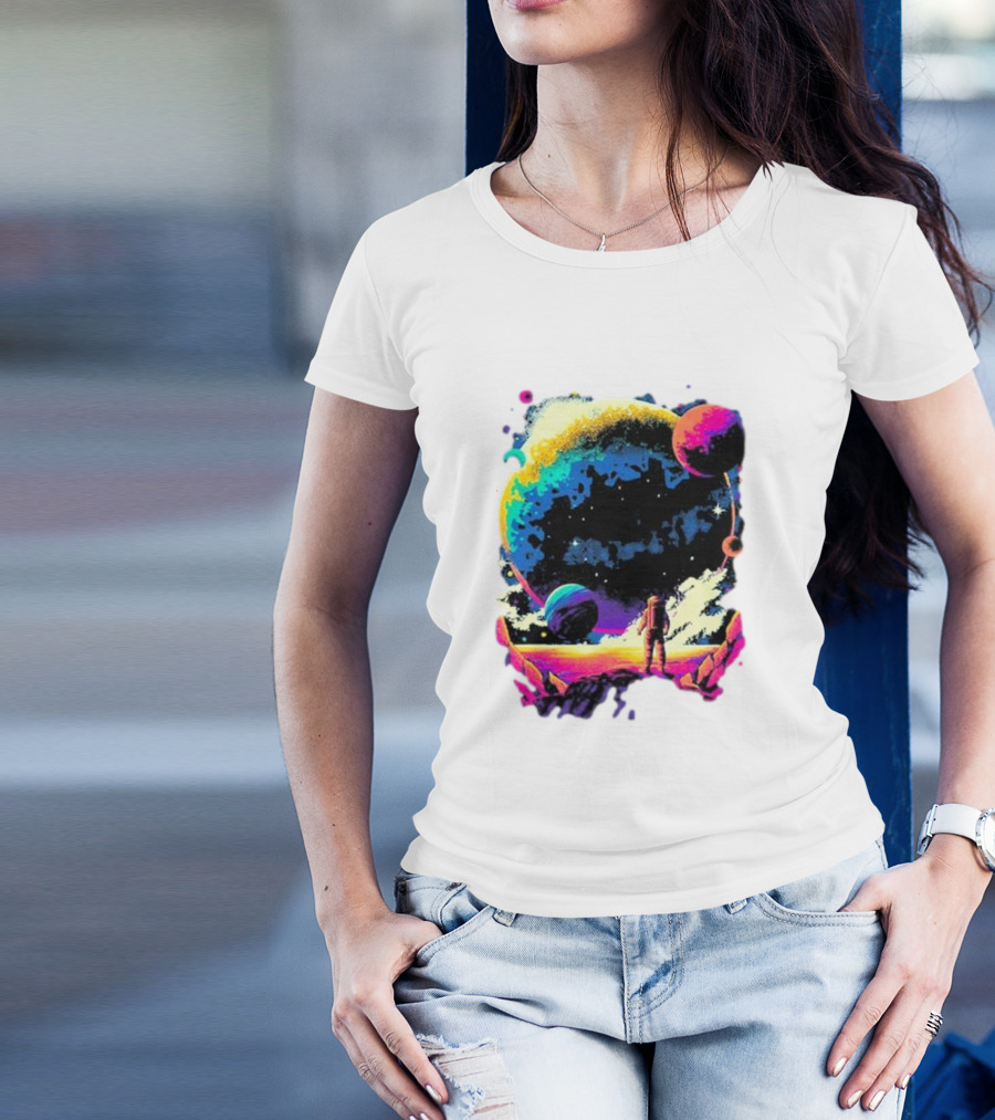 Into The AM Infinity Explorer Astronaut Planetary Adventure T-Shirt