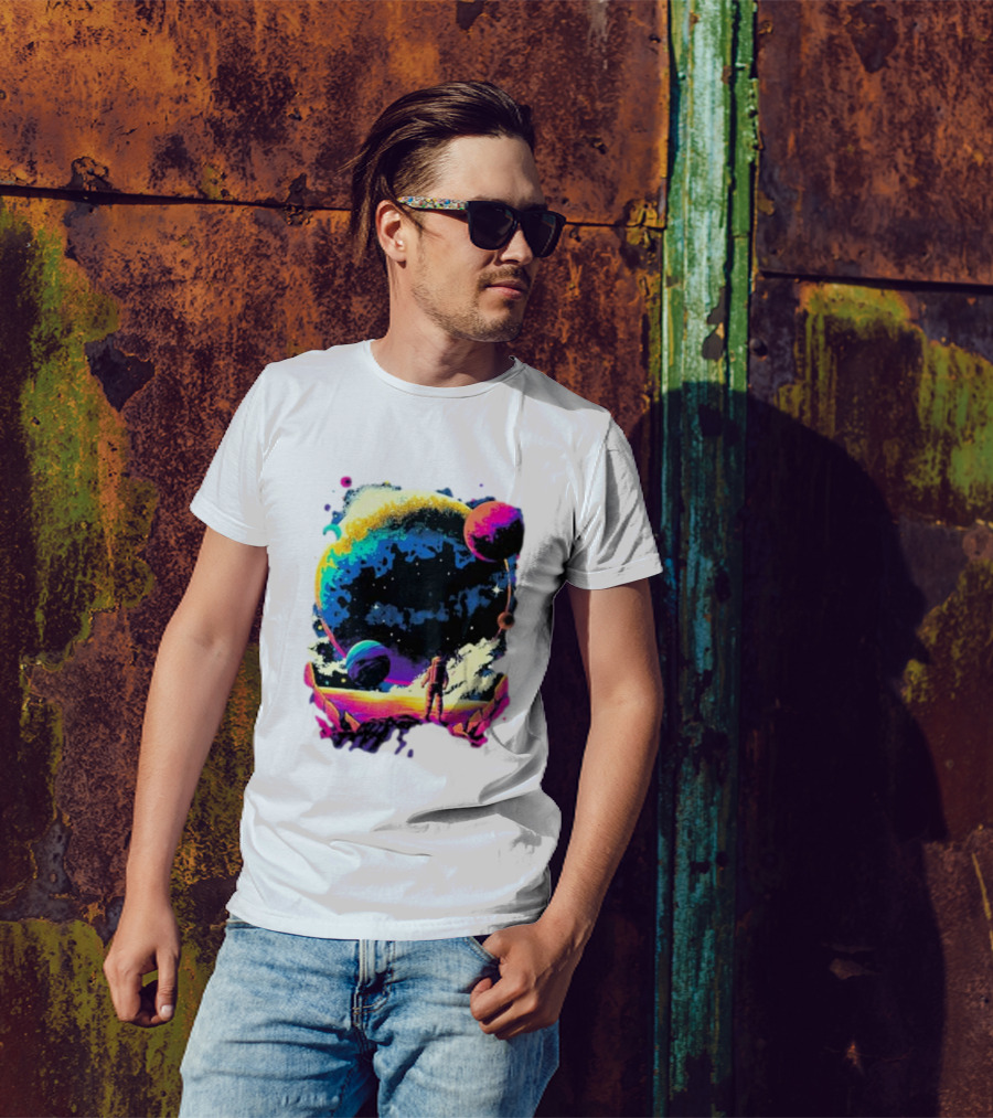 Into The AM Infinity Explorer Astronaut Planetary Adventure T-Shirt