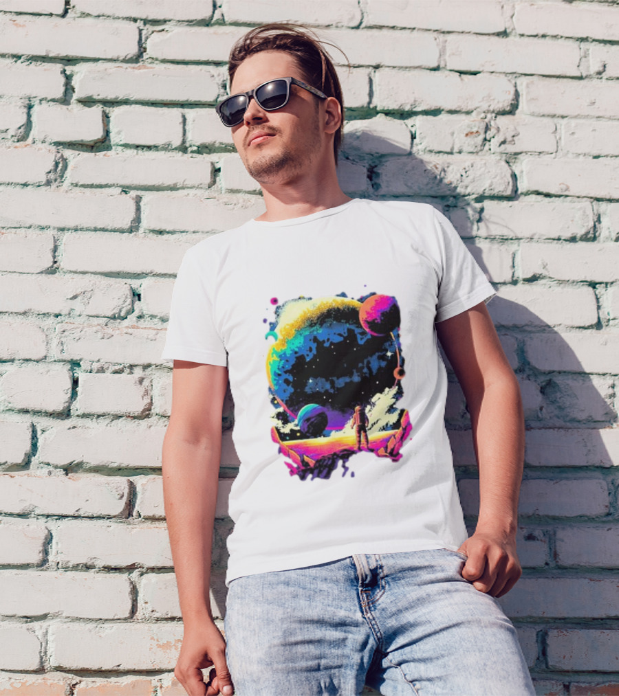 Into The AM Infinity Explorer Astronaut Planetary Adventure T-Shirt