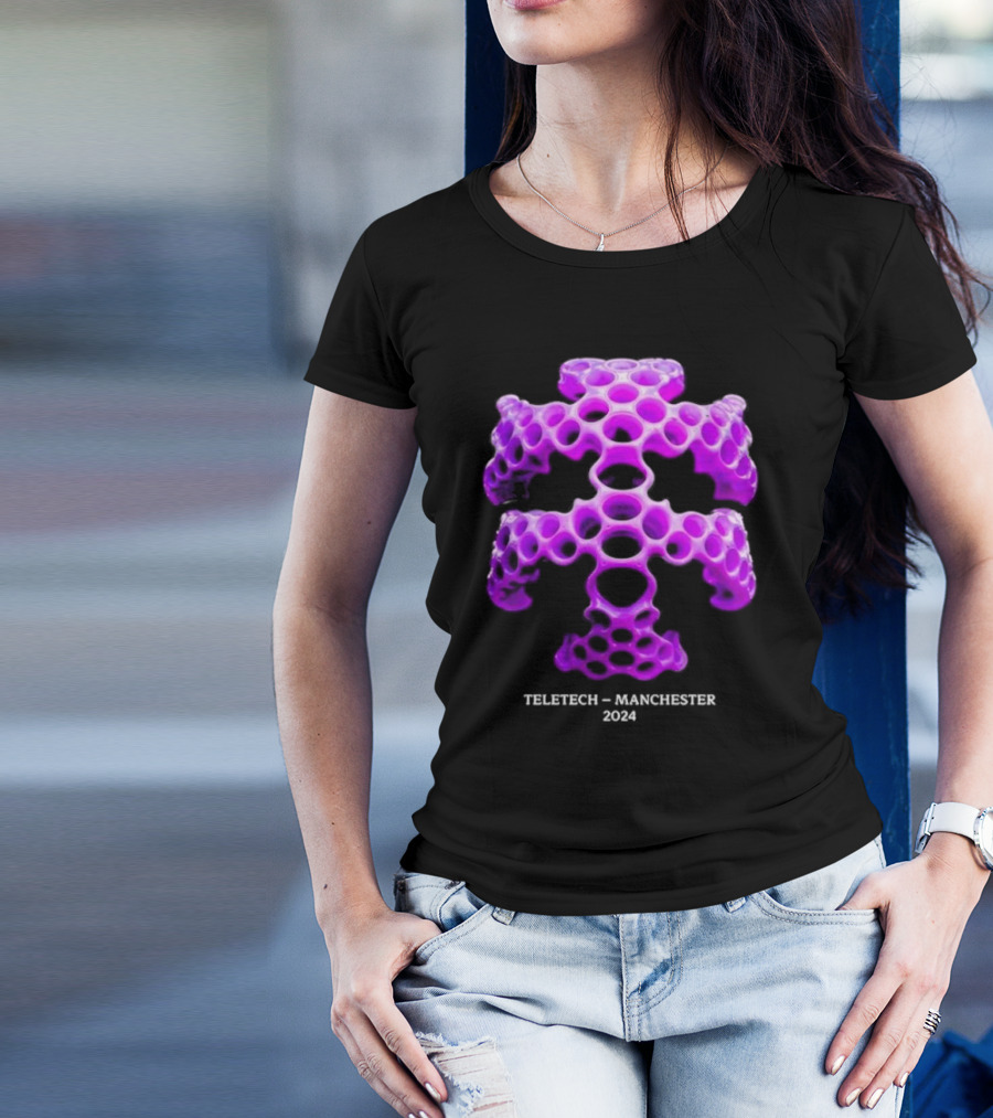 Teletech Manchester 2024 Purple Mesh Structure T-Shirt