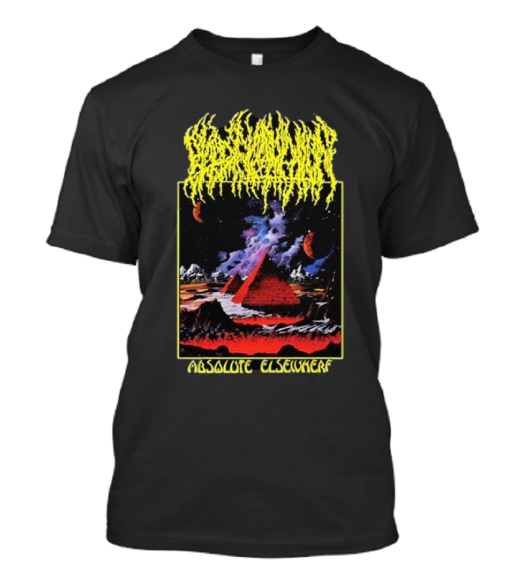 Blood Incantation Absolute Elsewhere Album Pyramid Cosmic Landscape T-Shirt