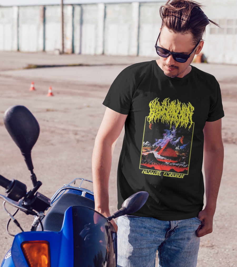 Blood Incantation Absolute Elsewhere Album Pyramid Cosmic Landscape T-Shirt