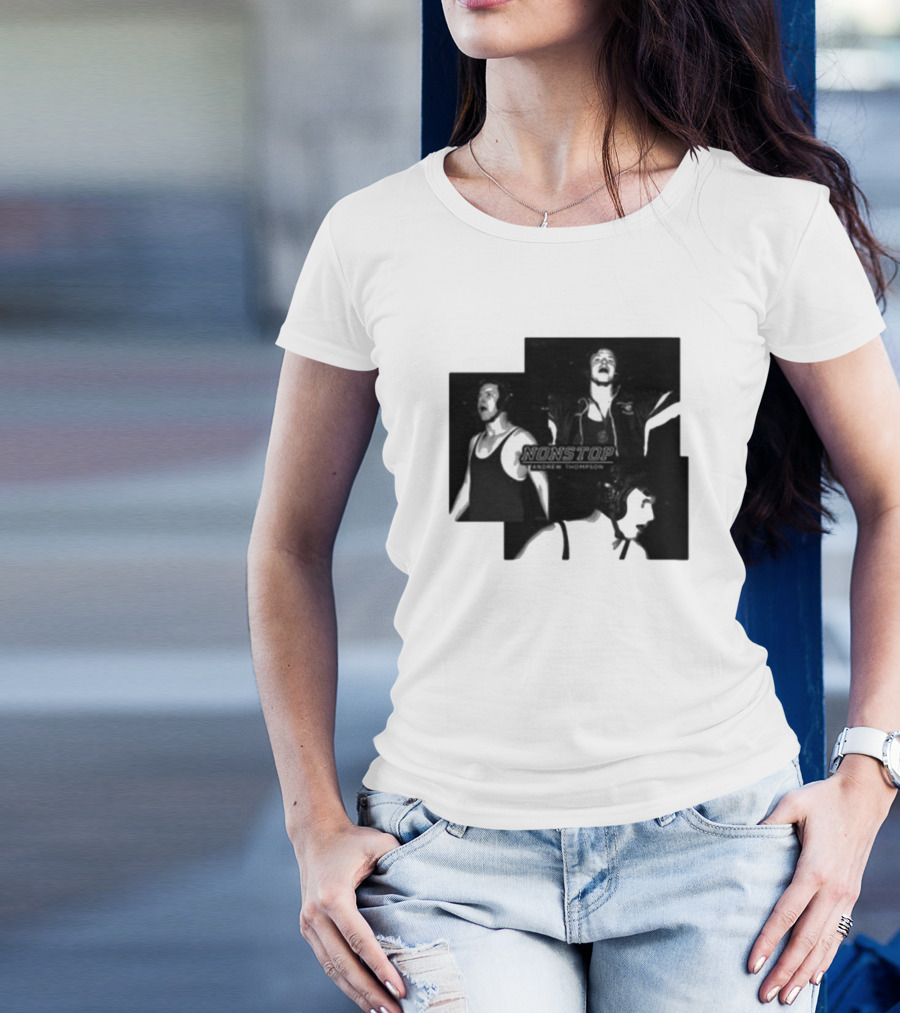 NONSTOP Andrew Thompson Black And White Collage T-Shirt