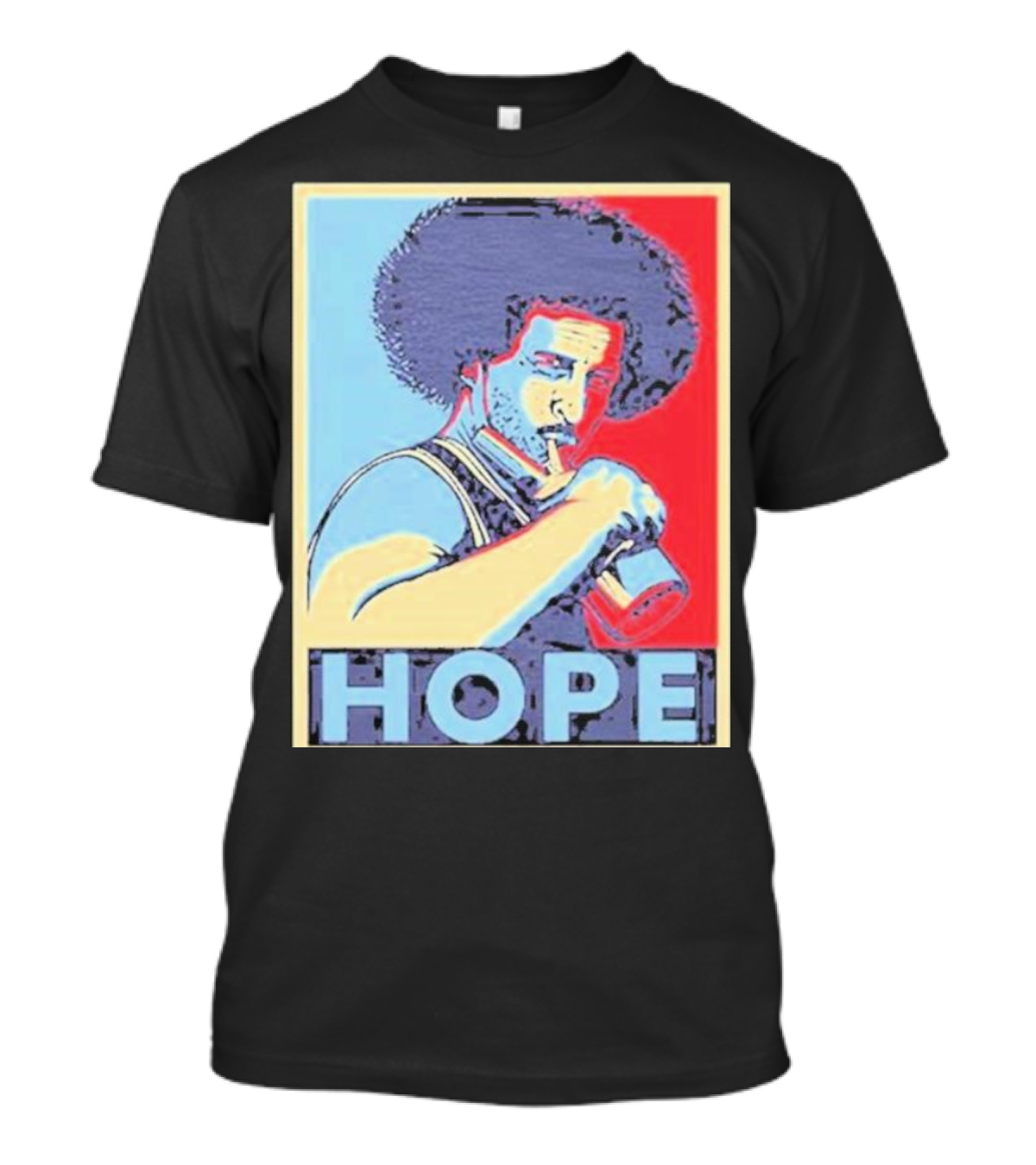 Andy Frasco And The U N Hope Poster Style With Blue Red Afro T-Shirt