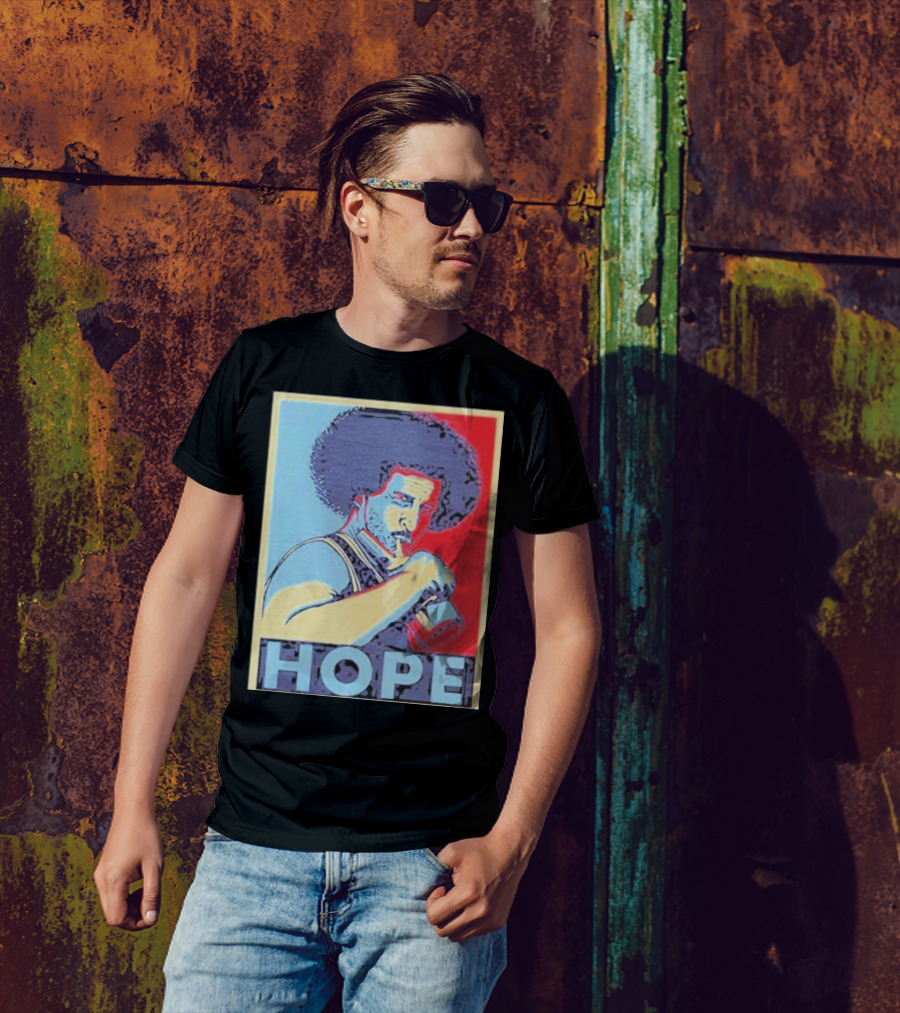 Andy Frasco And The U N Hope Poster Style With Blue Red Afro T-Shirt