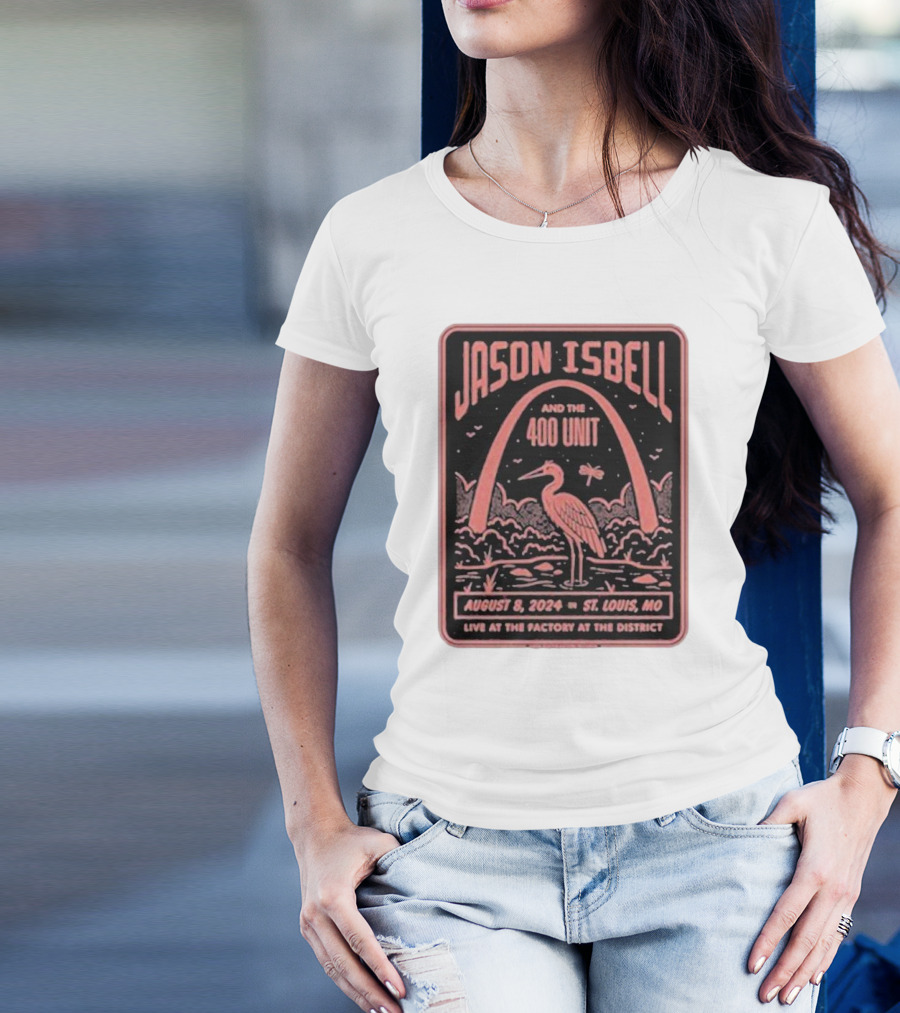 Jason Isbell And The 400 Unit Live August 8 2024 St. Louis MO The Factory At The District T-Shirt