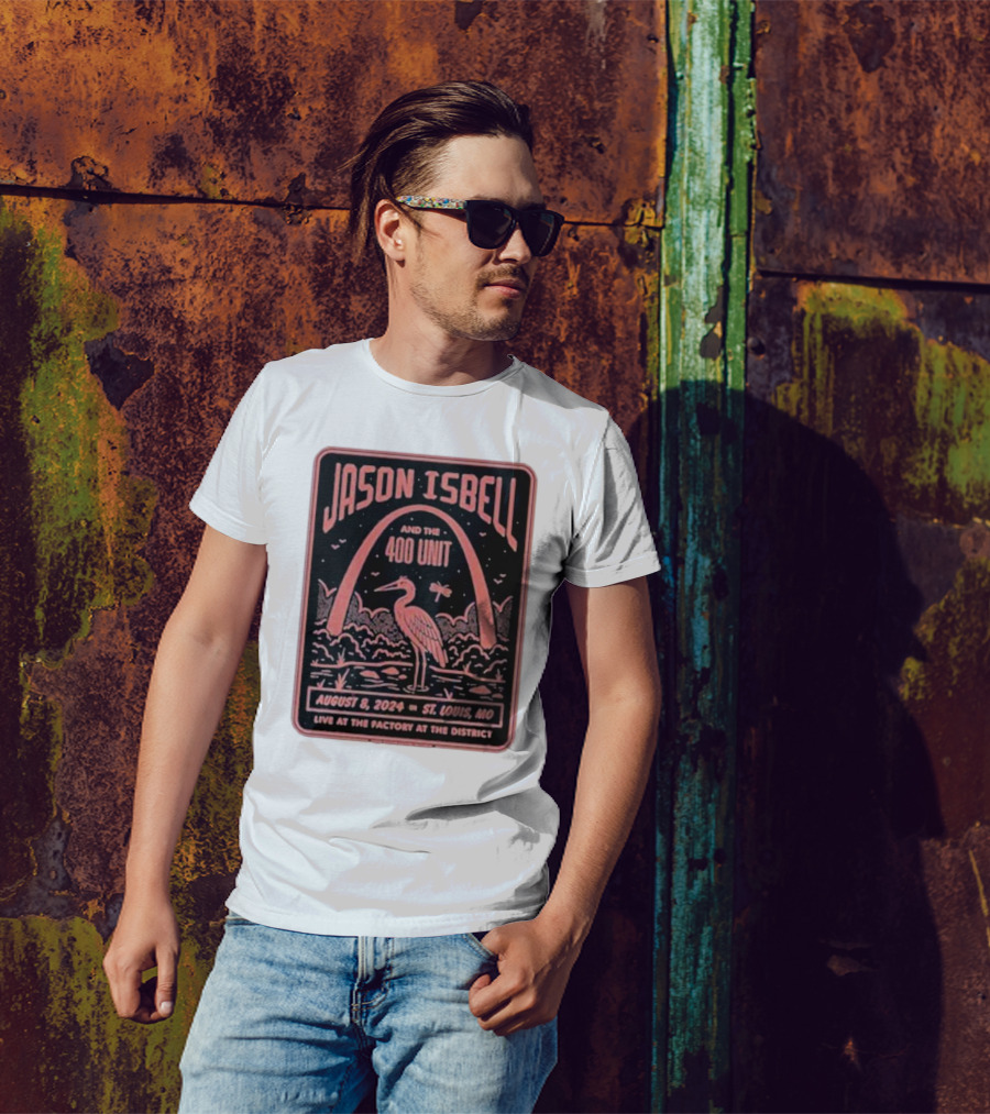 Jason Isbell And The 400 Unit Live August 8 2024 St. Louis MO The Factory At The District T-Shirt