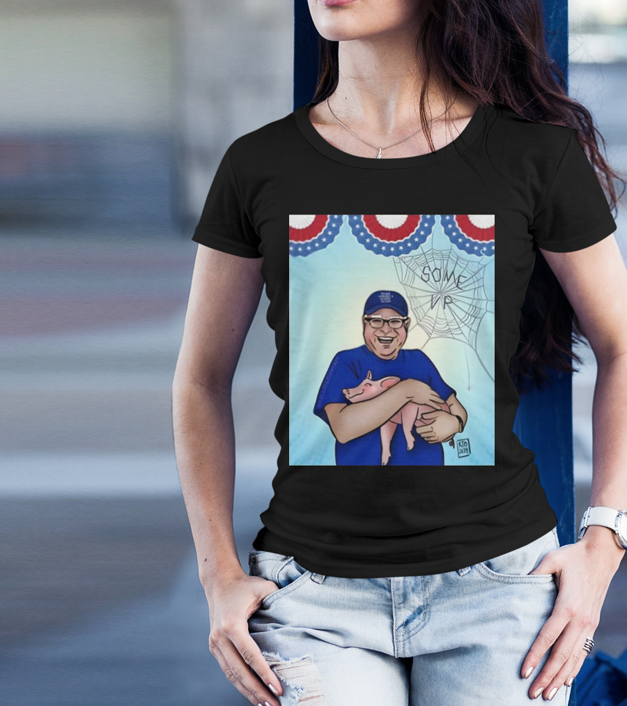 Jess Piper Tim Walz Hugs Pig Some America Happy Again T-Shirt