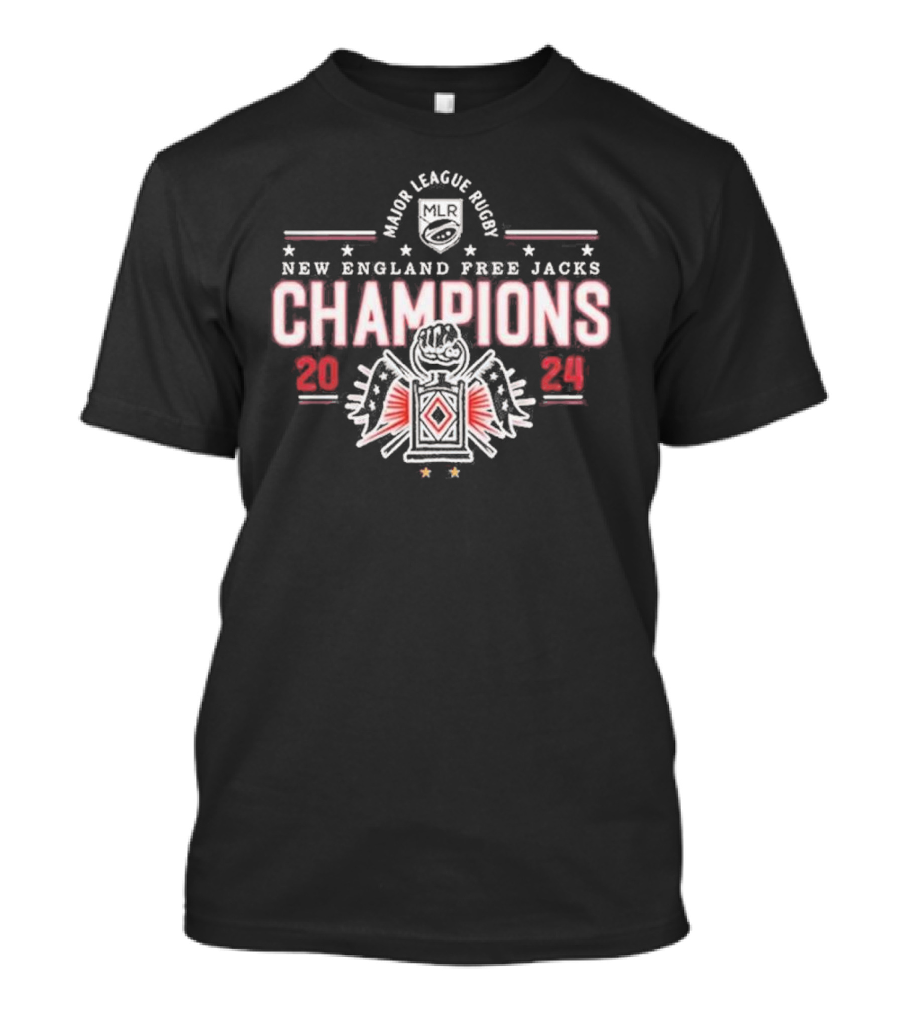 Major League Rugby New England Free Jacks Champions 2024 Fist And Shield T-Shirt