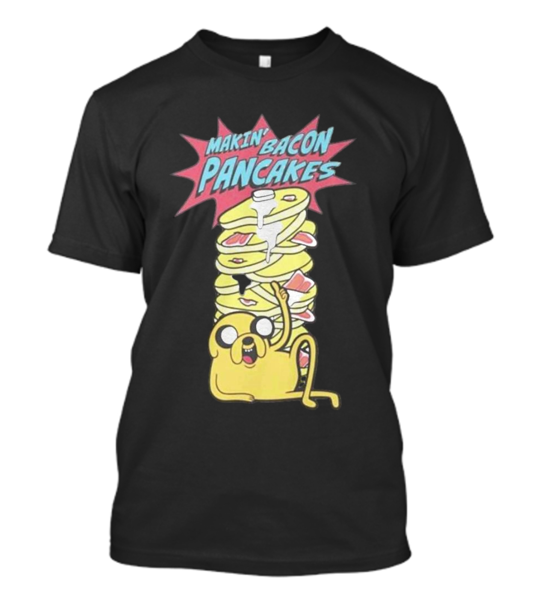 Makin’ Bacon Pancakes Adventure Character Stack T-Shirt