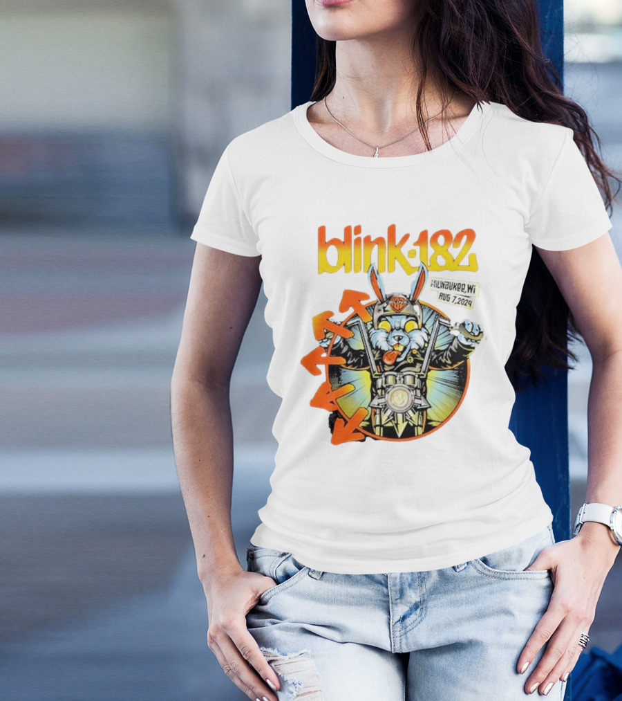Blink-182 Concert Rabbit Milwaukee WI August 7 T-Shirt
