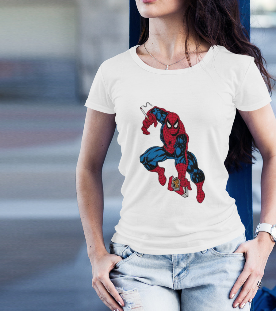 Spider-Man The Amazing Smokerman Cigarette Package Swing T-Shirt