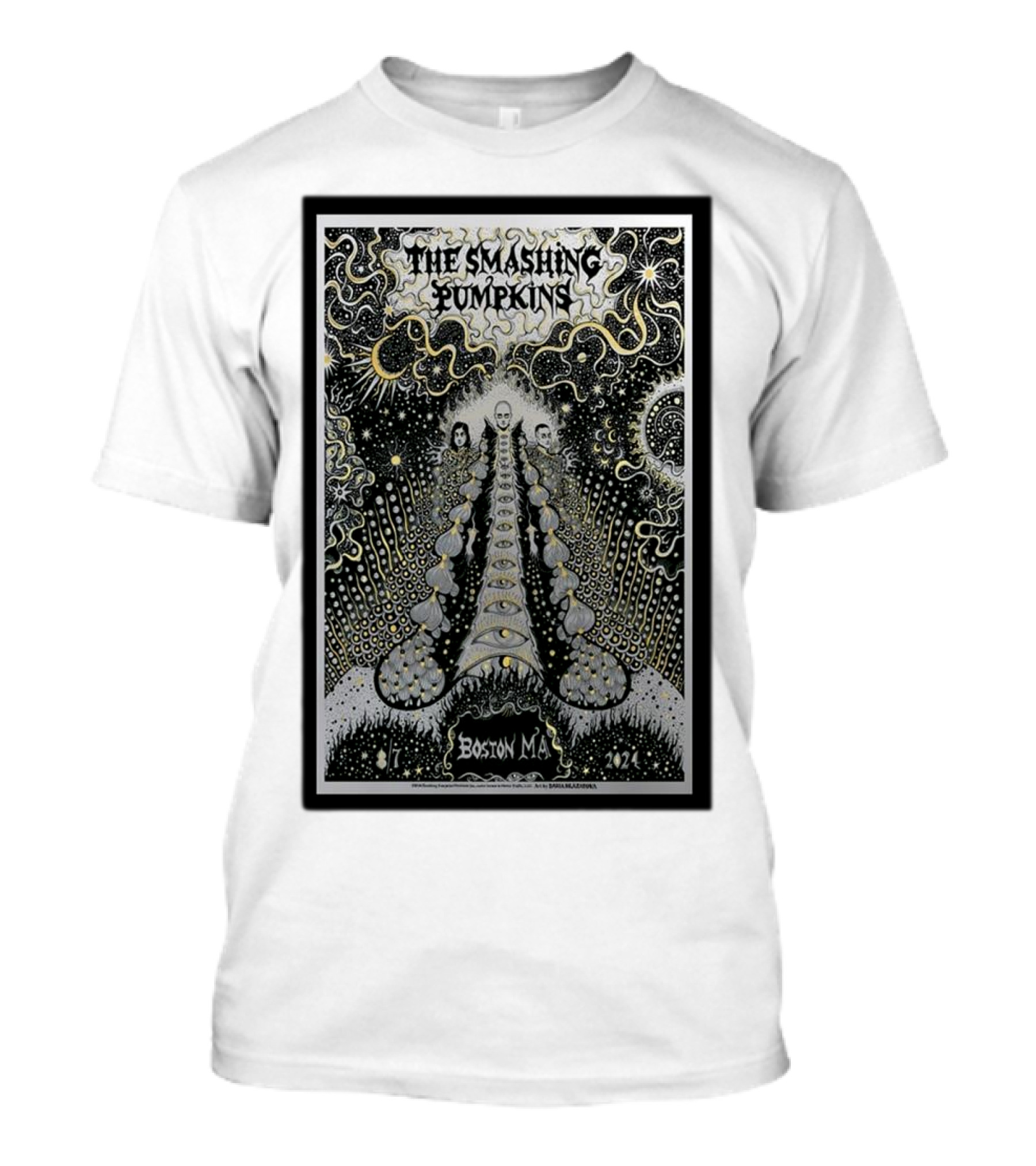 The Smashing Pumpkins August 7 2024 Boston MA Psychedelic T-Shirt