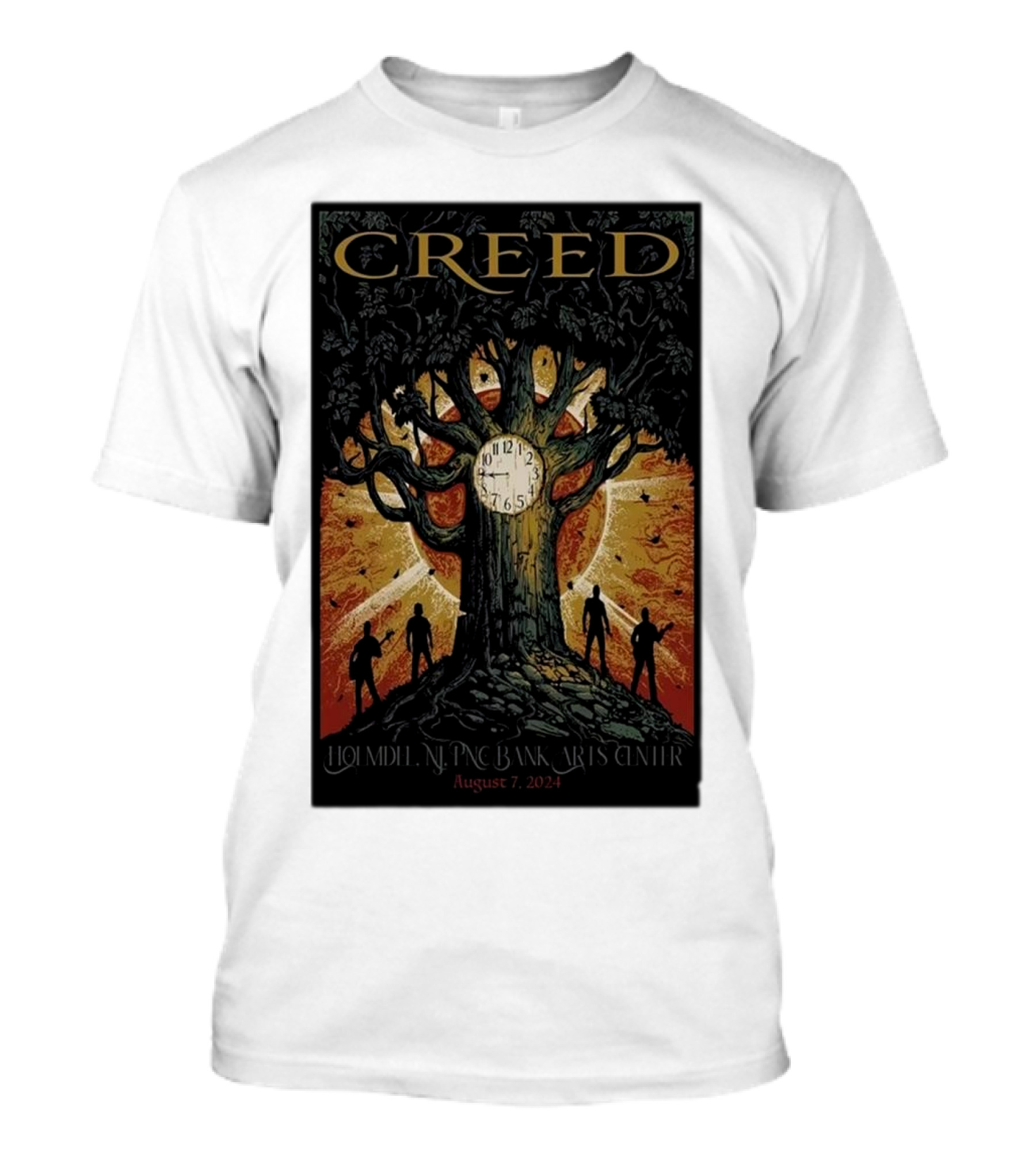 Creed Live At PNC Bank Arts Center Holmdel NJ August 7 T-Shirt