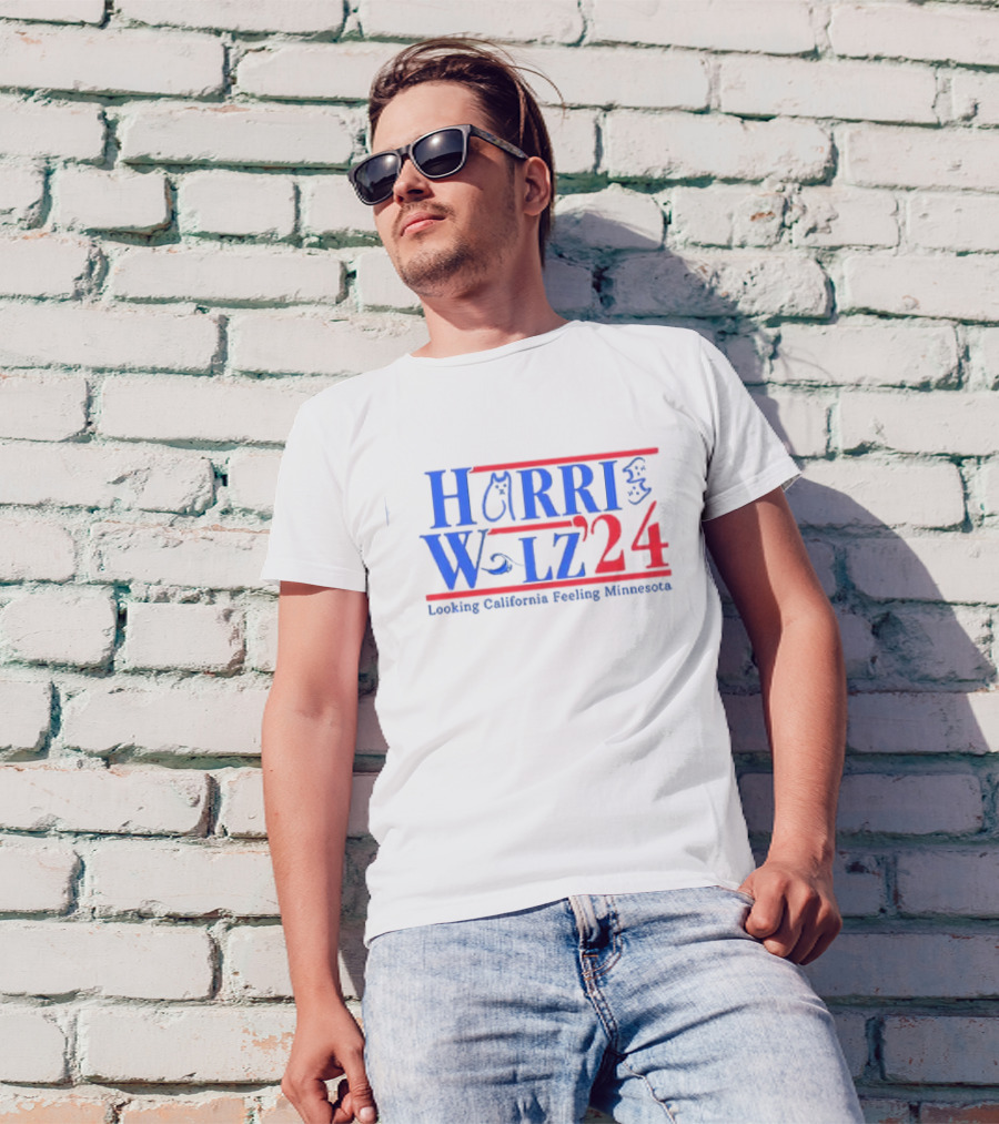 HARRI WALZ '24 Looking California Feeling Minnesota T-Shirt
