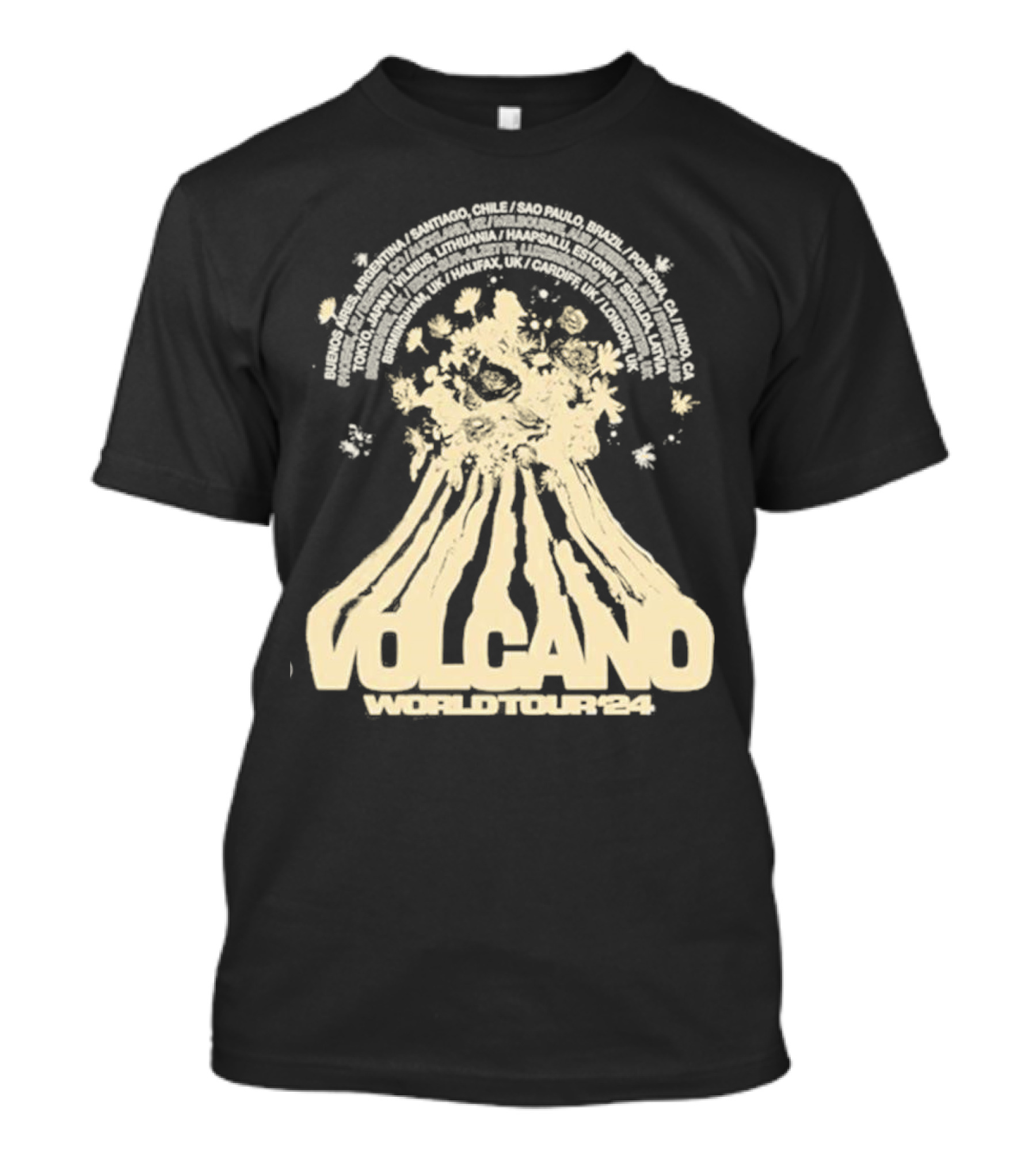 Volcano World Tour '24 Buenos Aires London Los Angeles Paris Tokyo T-Shirt