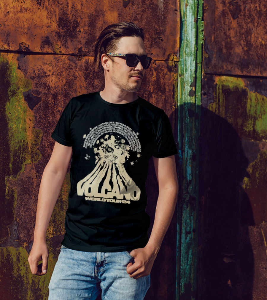 Volcano World Tour '24 Buenos Aires London Los Angeles Paris Tokyo T-Shirt
