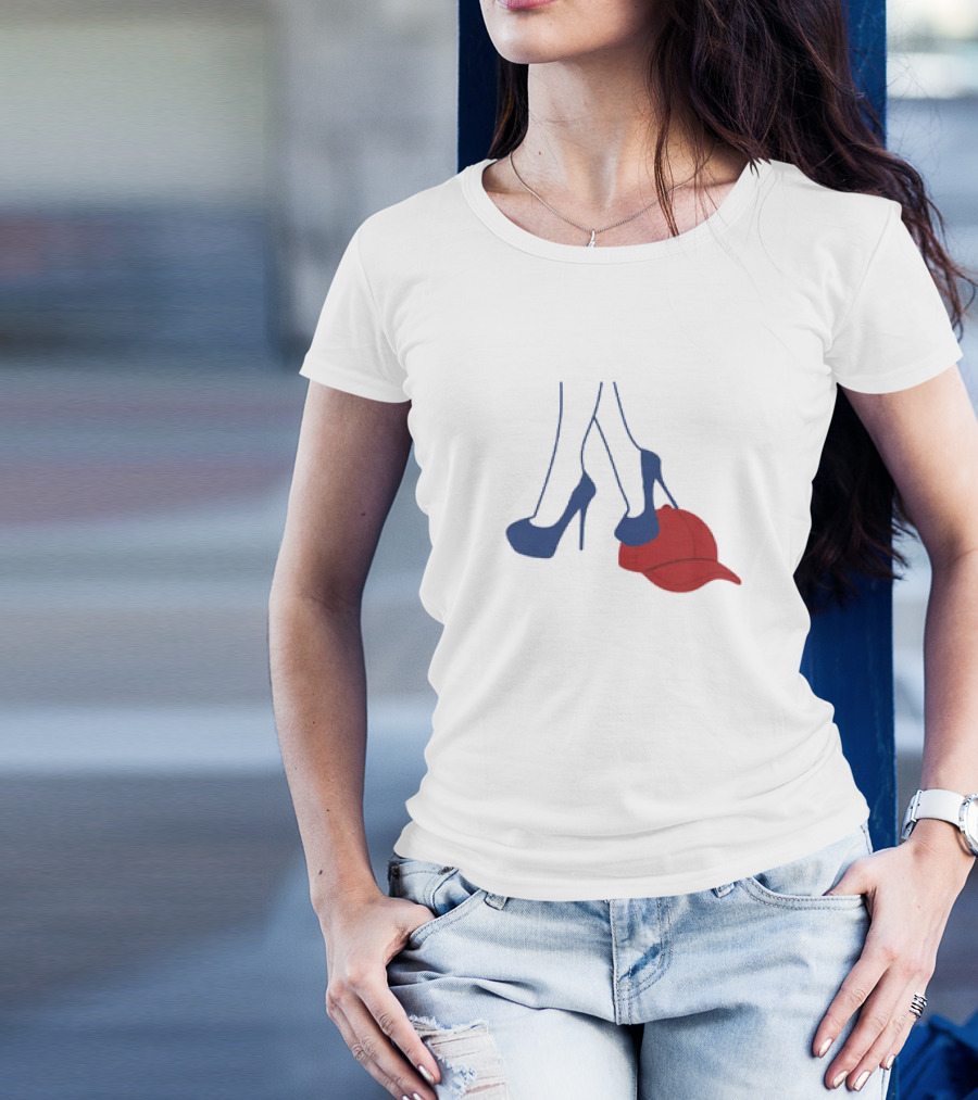 Kamala Harris Heels Stepping On Red MAGA Hat T-Shirt