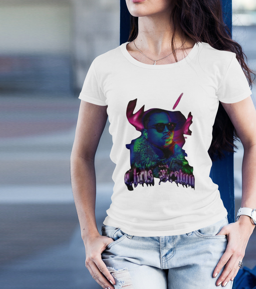 Chris Brown Northern Light Neon Style Fashion Trend T-Shirt