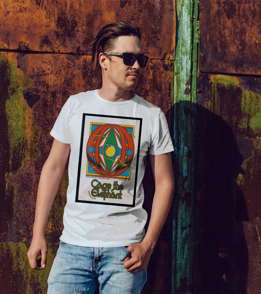 Cage The Elephant August 16 2024 Van Andel Arena Grand Rapids MI Geometric T-Shirt