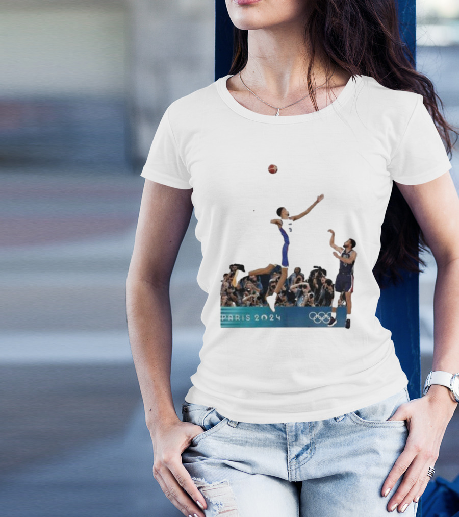 Paris 2024 Stephen Curry Keldon Johnson Chef Curry Basketball T-Shirt