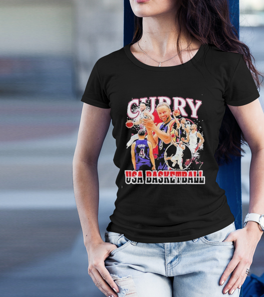 Curry USA Basketball Olympic Paris 2024 Men's Team Stephen Curry T-Shirt