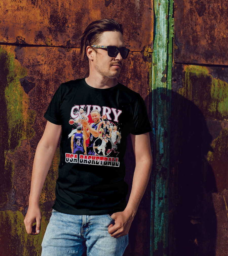 Curry USA Basketball Olympic Paris 2024 Men's Team Stephen Curry T-Shirt