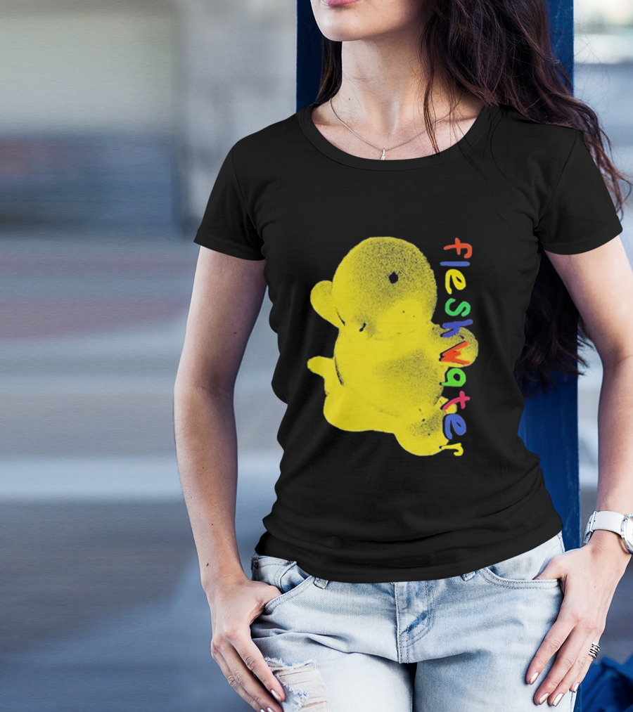 Fleshwater Colorful Text Yellow Ducky T-Shirt