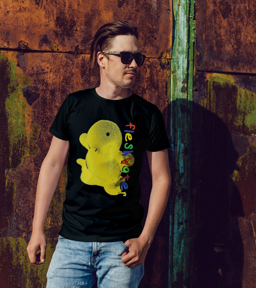 Fleshwater Colorful Text Yellow Ducky T-Shirt