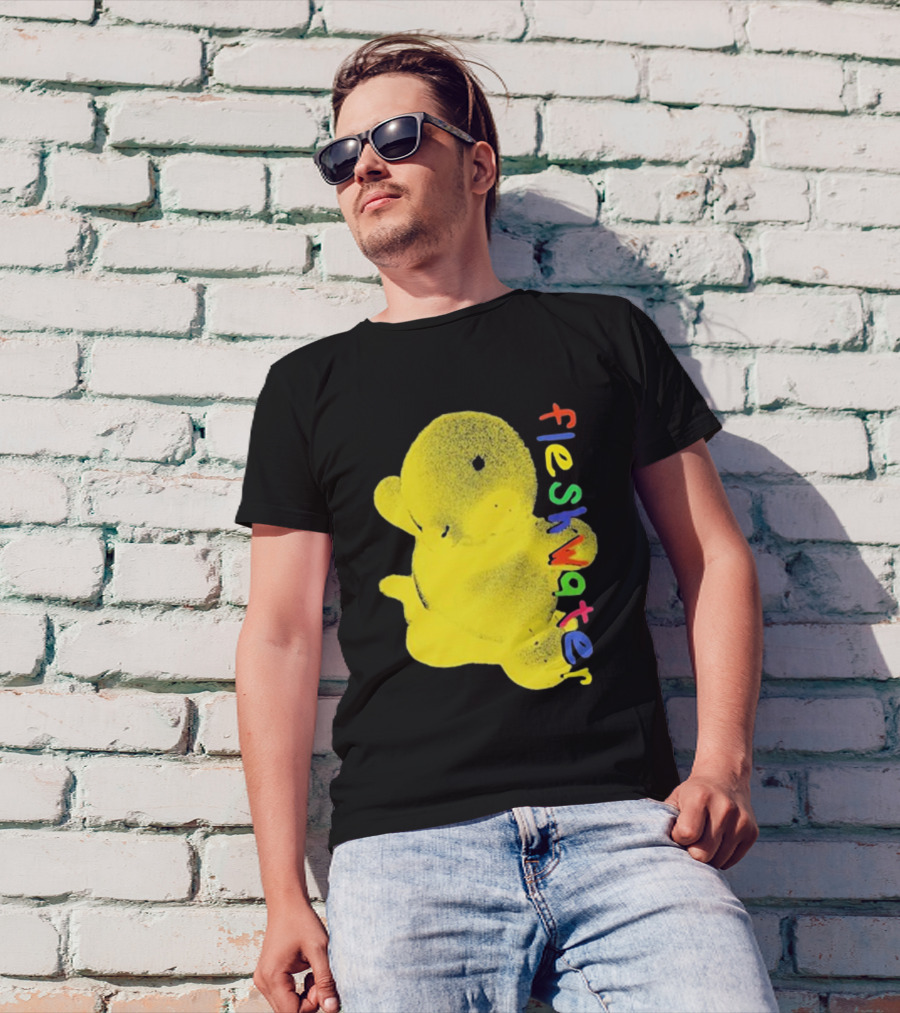 Fleshwater Colorful Text Yellow Ducky T-Shirt